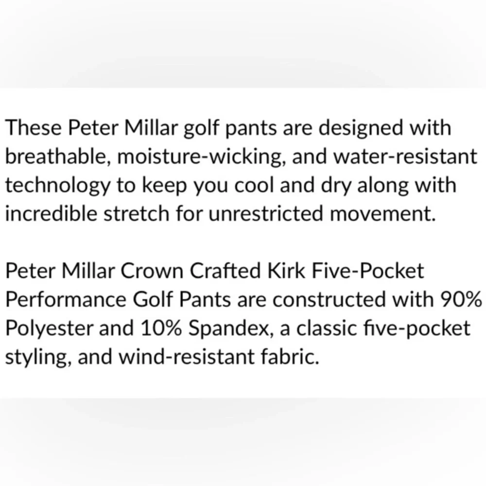 Peter Millar Crown Performance 5 Pocket Dress Casual Golf Pants Navy Blue
